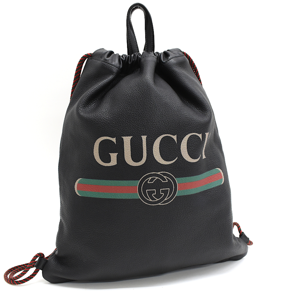 Gucci Drawstring Backpack Interlocking G Leather … - image 1